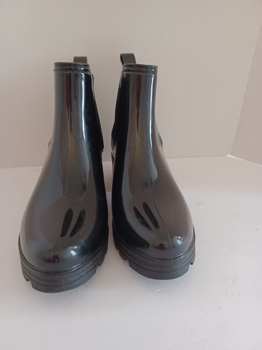 Women Black Waterproof Chelsea Rain Boots